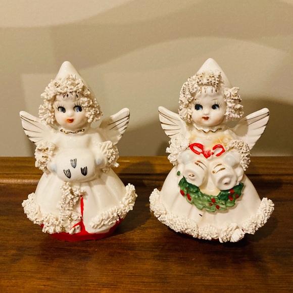 1950s Gold Spaghetti Christmas Angels